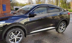 Дефлектор двери HAVAL F7 (19-) хромированный молдинг COBRA TUNING H60519CR COBRA TUNING