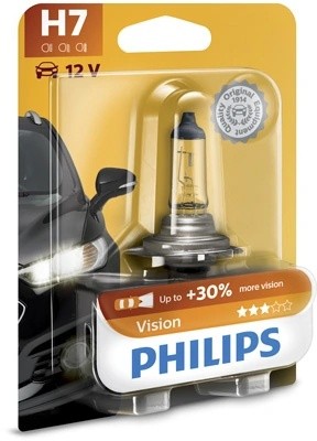 H7 12V 55W +30% VISION PX26d 12972PRB1 PHILIPS