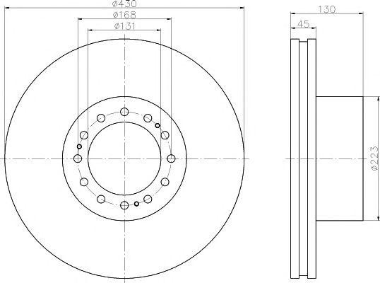 Диск тормозной SAF SKRB9022K01 (SK7) (430х45х130мм) (1шт.) TEXTAR 93101800 TEXTAR