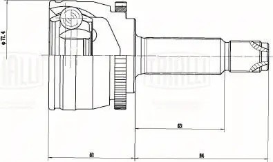 ШРУС наружный GO 0834 TRIALLI
