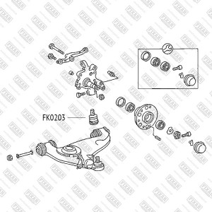 Опора шаровая нижняя левая/правая MERCEDES W124/W201 83- FK0203 FK0203 FIXAR