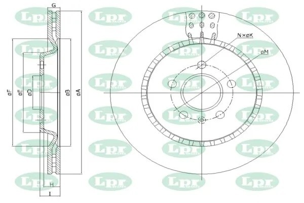 Диск тормозной (1 штука) A1045V A1045V LPR