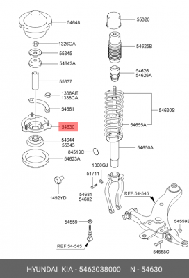 Опора амортизатора 54630-38000 HYUNDAI KIA