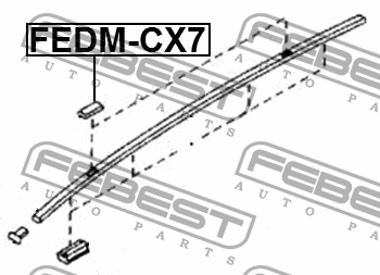 Заглушка молдинга крыши MAZDA CX-7, CX-9 FEDM-CX7 FEDM-CX7 FEBEST