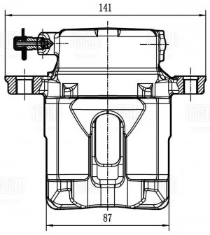 Суппорт торм. Suzuki Grand Vitara (98-)/Vitara (96-) перед. прав. d=57мм (CF 212 CF 212102 TRIALLI