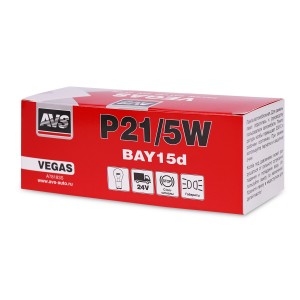 Лампа 24V P21/5W BAY15d AVS A78183S AVS