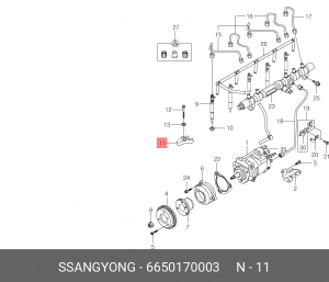Кронштейн SSANGYONG Actyon (06-),Kyron (05-),Actyon Sport (06-),Rexton (03-) (D2 6650170003 SSANG YONG