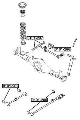 Сайлентблок, рычаг независимой подвески колеса 0101287 0101-287 ASVA
