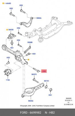 болт подвески!\ Ford Focus all 98> 6 699 982 FORD