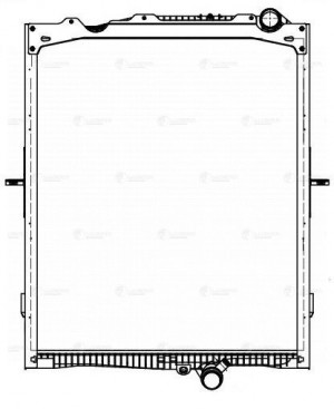 Радиатор VOLVO FH (05-) охлаждения двигателя (с рамкой) LUZAR LRC 1054 LUZAR
