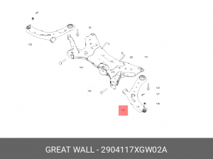 Рычаг подвески HAVAL Jolion передней нижний левый OE 2904117XGW02A GREAT WALL