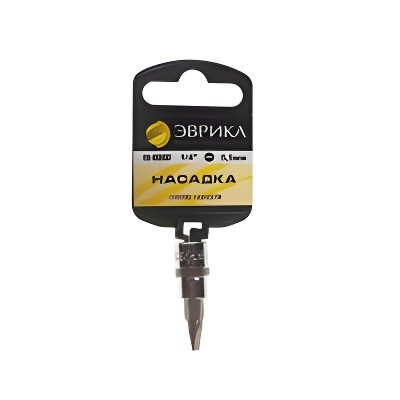 Бита-головка 1/4" SL5.5 L=37мм с держателем ЭВРИКА ER-93002H EVRIKA