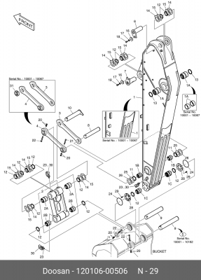 120106-00506 Болт 120-00223 120106-00506 DOOSAN