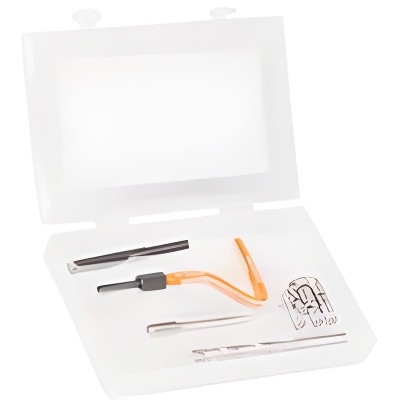 Набор инструментов и вставок для восстановления резьбы М14х1.25мм 15 предметов А 40394 AVTO DELO