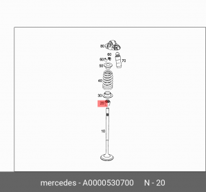 КОМПЛЕКТ ВТУЛОК КЛАПАНА Г 0000530700 A 000 053 07 00 MERCEDES BENZ