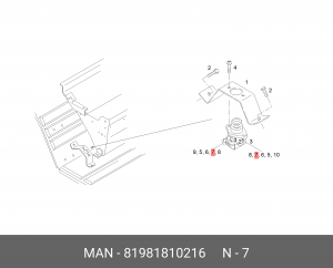 Прижим A-NG6-POM/230 81981810216 MAN