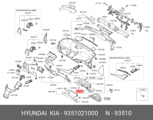 выключатель лампочки бардачка!\ Hyundai Accent/Genesis/Santa Fe/IX55 9351021000 HYUNDAI