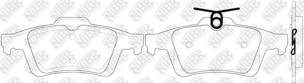 Колодки тормозные FORD Focus (04-) MAZDA 3 (03-) задние (4шт.) NIBK PN2702 NIBK