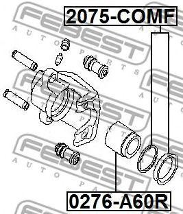 Ремкомплект задн суппорта JEEP GRAND CHEROKEE III 2004-2010 2075-COMF 2075-COMF FEBEST