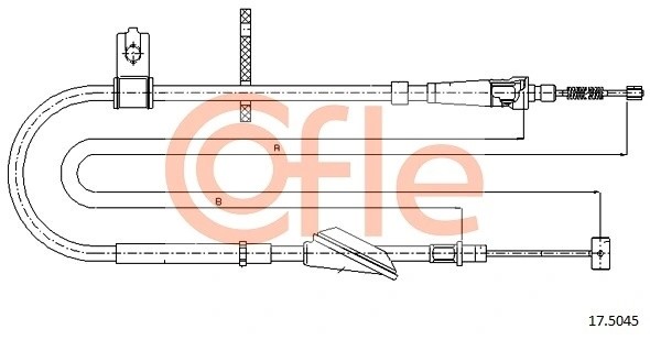трос ручника правый! L1523/1276\ Suzuki Ignis all 00-07 92175045 COFLE