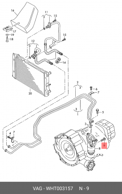 Болт VW AUDI SKODA OE WHT 003 157 VAG