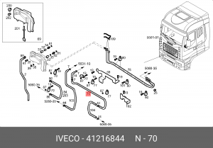 41216844 ТРУБКА ОХЛАЖДАЮЩЕЙ ЖИДКОСТИ МЕТАЛЛИЧЕСКАЯ IVECO STRALIS (10013160/17061 41216844 IVECO