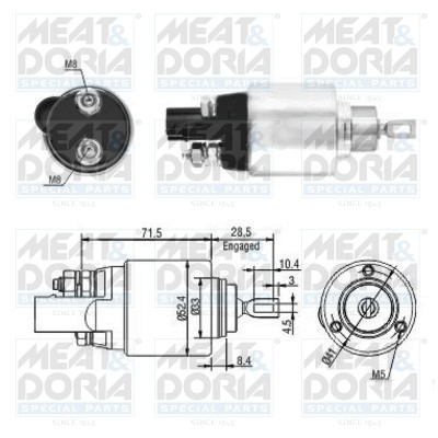 Реле втягивающее AUDI A1 стартера MEAT&DORIA 46181 MEAT DORIA