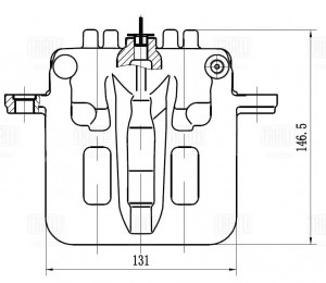 Суппорт тормозной MITSUBISHI Grandis (04-10) передний правый TRIALLI CF012107 TRIALLI