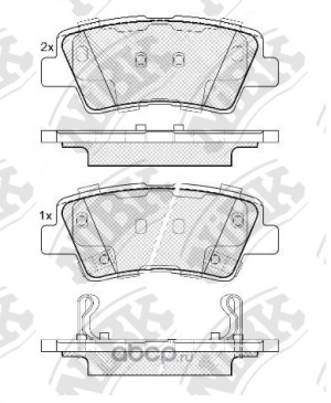 Колодки тормозные HYUNDAI Solaris (10-) KIA Rio GEELY Atlas Pro (NL-3B) задние ( PN0538 NIBK