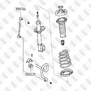 втулка стабилизатора переднего!\ Toyota Camry 01> FG0220 FIXAR