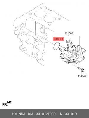 Кольцо уплотнительное ТНВД 331012F000 HYUNDAI KIA