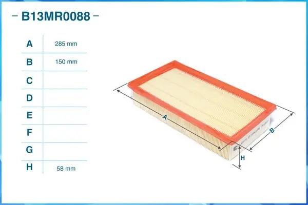 Фильтр воздушный B13MR0088 B13MR0088 CWORKS