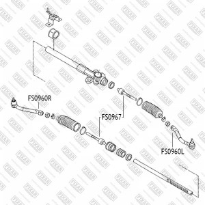Наконечник рулевой тяги правый HYUNDAI ix35/Tucson 09-KIA Sportage 10- FS0960R FS0960R FIXAR