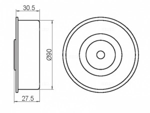 Ролик приводного ремня HYUNDAI Grandeur (98-) (3.0/3.5) KIA Carnival (02-) (3.5) GT10321 GMB