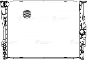 Радиатор охл. для а.м BMW 3 E90,E91  05- G с доп. патрубком 16мм  LRc 2637 LRC2637 LUZAR