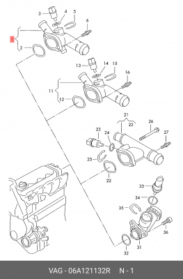 AUDI A3 [8P1]/[8PA]/ VW GOLF V PLUS 06A 121 132 R VAG
