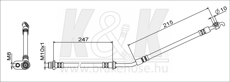 Шланг тормозной FT1671 FT1671 K K