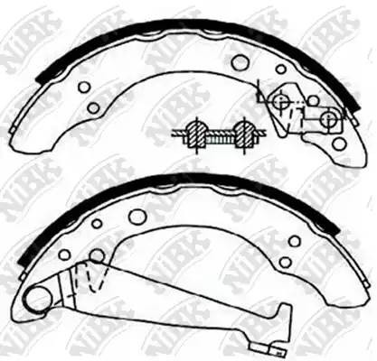 Колодки тормозные SKODA Fabia (99-),Rapid (12-) задние барабанные (4шт.) NIBK FN0534 NIBK