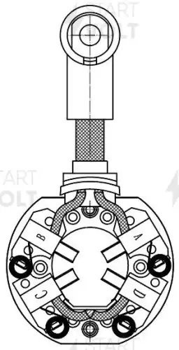 Узел щеточный стартера для а/м Honda Accord V (96-) 1.8i/2.0i/Accord VI (98-) 1. VBS 2301 START VOLT