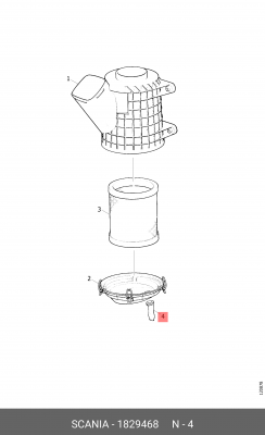 Клапан воздушного фильтра 1829468 SCANIA