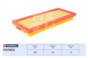 Фильтр воздушный Citroen C4 I II 08-  C5 II 09- MINI Hatch II 06- Opel Astra L 2 MA9814 MARSHALL