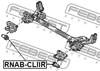 Сайлентблок задн балки RENAULT CLIO SYMBOL I 1999-2008 RNAB-CLIIR RNAB-CLIIR FEBEST