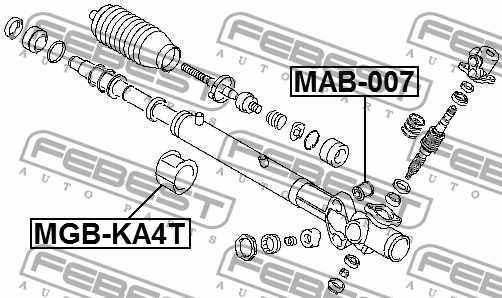 Опора рулевой рейки MITSUBISHI PAJERO/MONTERO SPORT KH0# 2008.07-2015.08 MAB-007 MAB-007 FEBEST