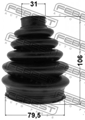 Пыльник ШРУСа внешний FORD FOCUS II CB4 2008-2011 (79.5x106x31)  2117P-FOCII 2117P-FOCII FEBEST