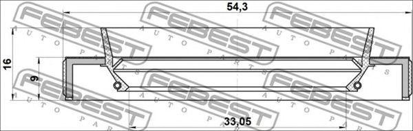 TOYOTA AVENSIS/COROLLA/YARIS 34x54x9/15.5 95HBY-35540916R FEBEST