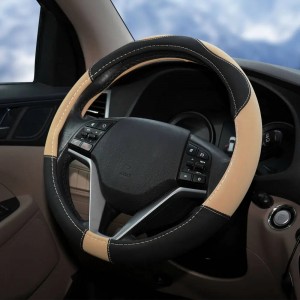 Оплетка на руль, искусственная замша/кожа, песочная/черная, 38 см / M (AWC-CM-07 AWC-CM-07M AIRLINE