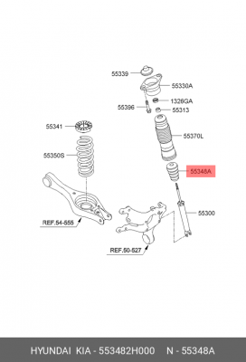 Отбойник амортизатора HYUNDAI Elantra (06-) заднего (1шт.) OE 55348-2H000 HYUNDAI KIA