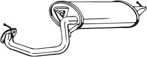 Глушитель TOYOTA Avensis (T250) (03-) (1.8) задняя часть BOSAL 228-151 BOSAL