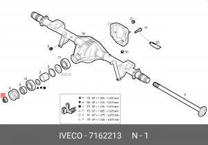 гайка с юбкой! M26x1.5 h27\Iveco 7162213 IVECO