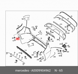 ГАЙКА 0009904962 A 000 990 49 62 MERCEDES BENZ